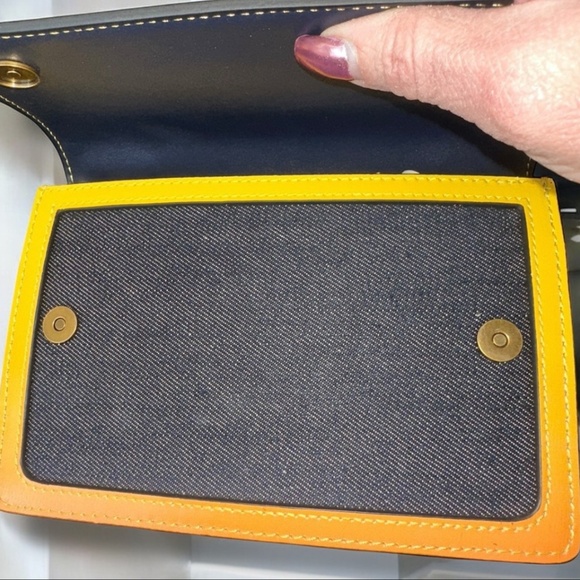 New Kurt Geiger London Shoreditch Denim/Leather Shoulder Bag With Mirror Studded - Picture 12 of 16